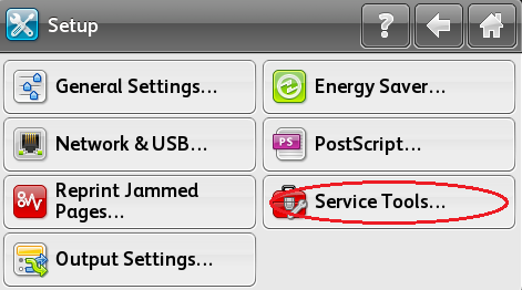 Select Service Tools