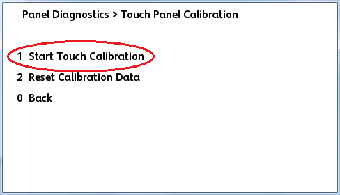 Start Touch Calibration