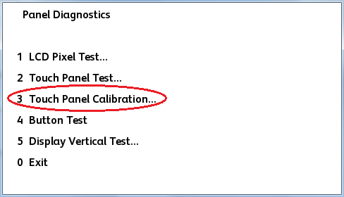 Select Touch Panel Calibration