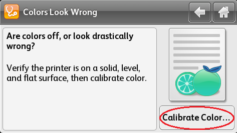 Select Calibrate Color