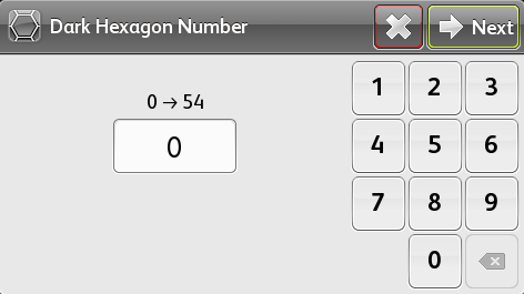 Select Dark Hexagon Number