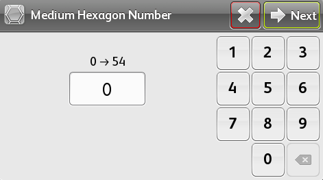 Select Medium Hexigon Number