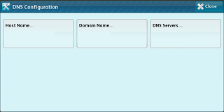 Tools menu DNS main screen