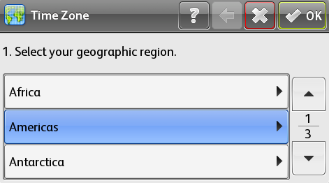 Geographische Region auswählen